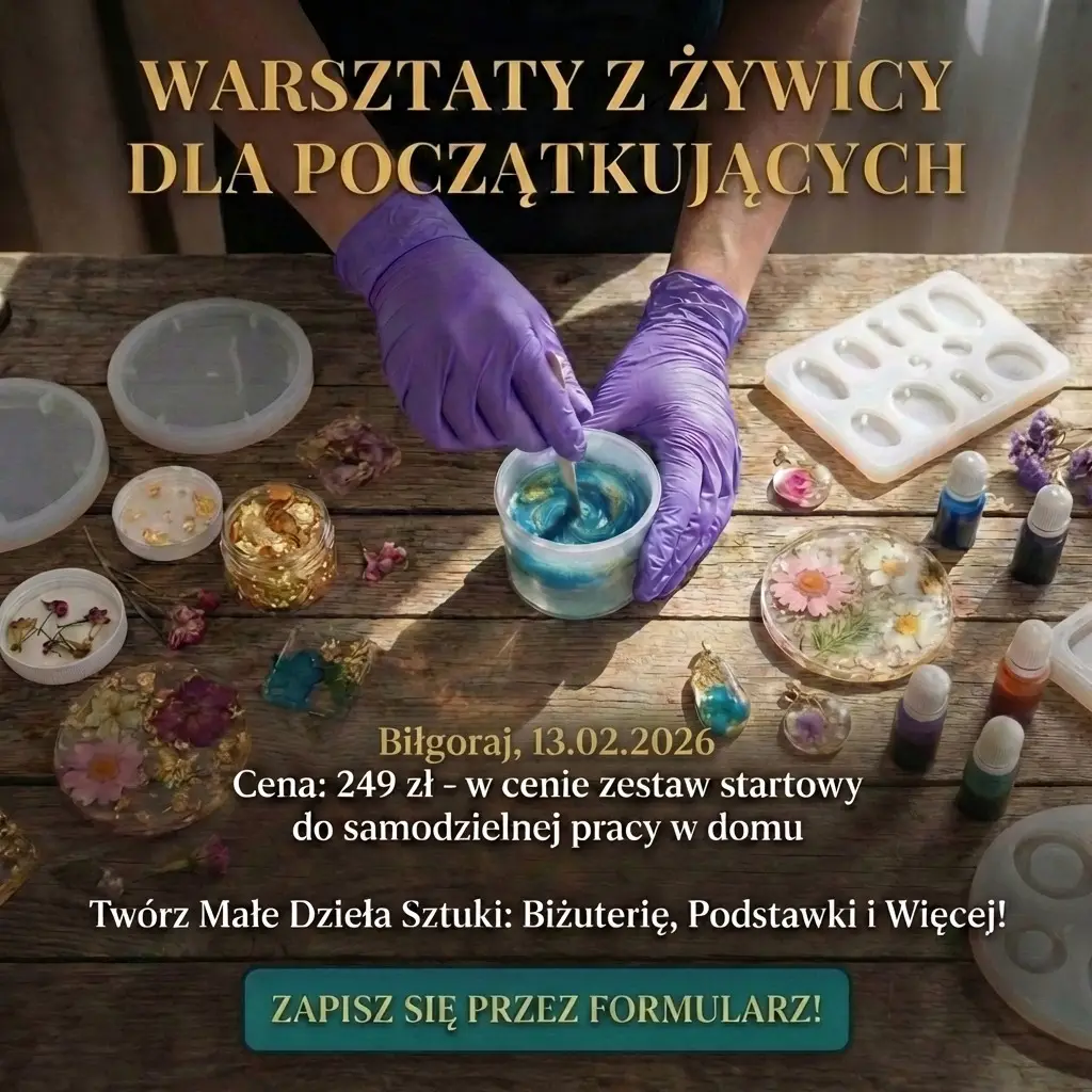 Warsztaty z żywic dekoracyjnych Biłgoraj 13.02.2026