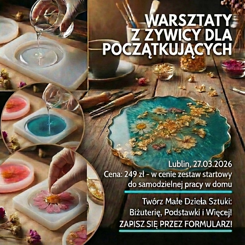 Warsztaty z dekoracyjnych żywic epoksydowych w Lublinie 27.03